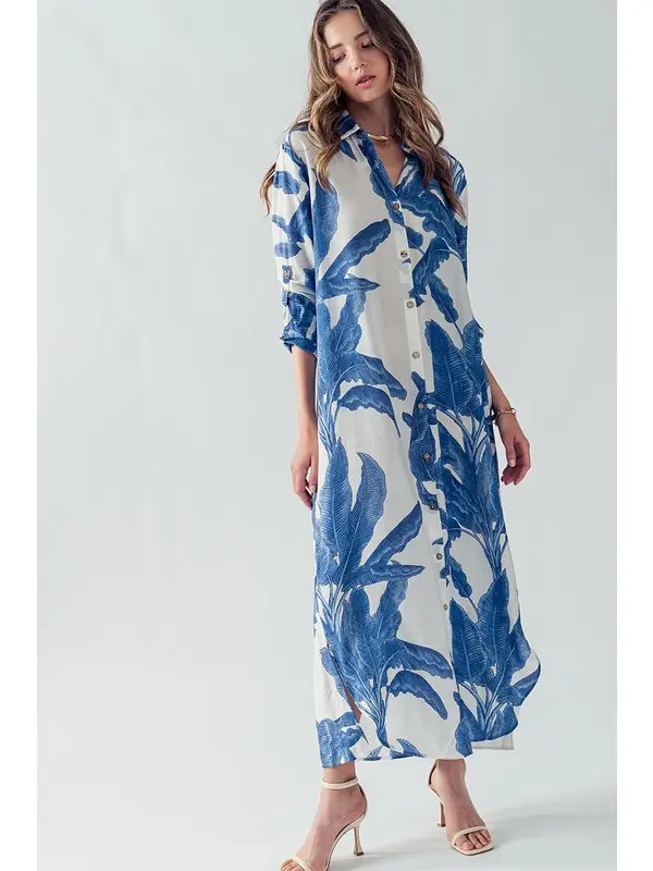 Elsie Palm Maxi Dress - Image 3