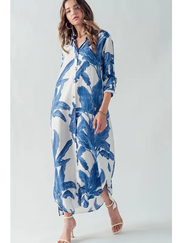Elsie Palm Maxi Dress - Image 4