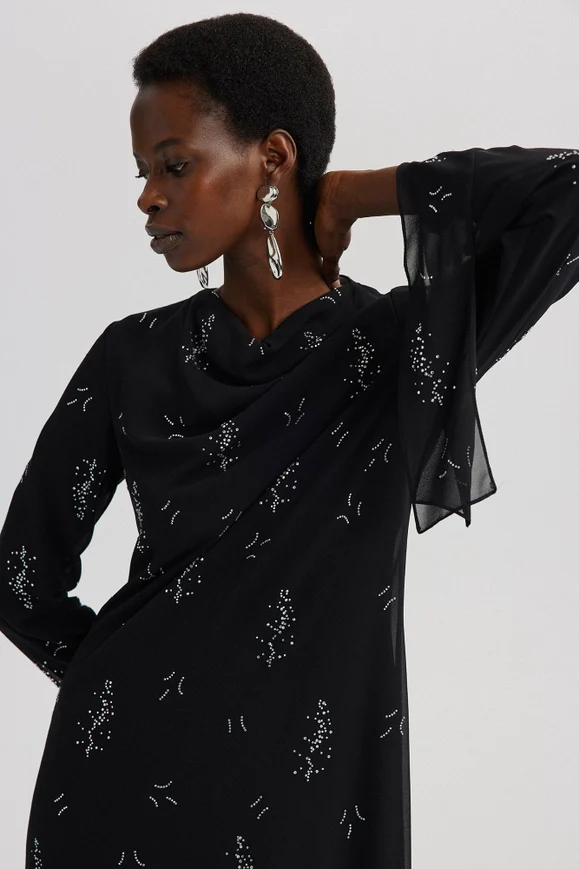 Statement Chiffon Dress - Image 5