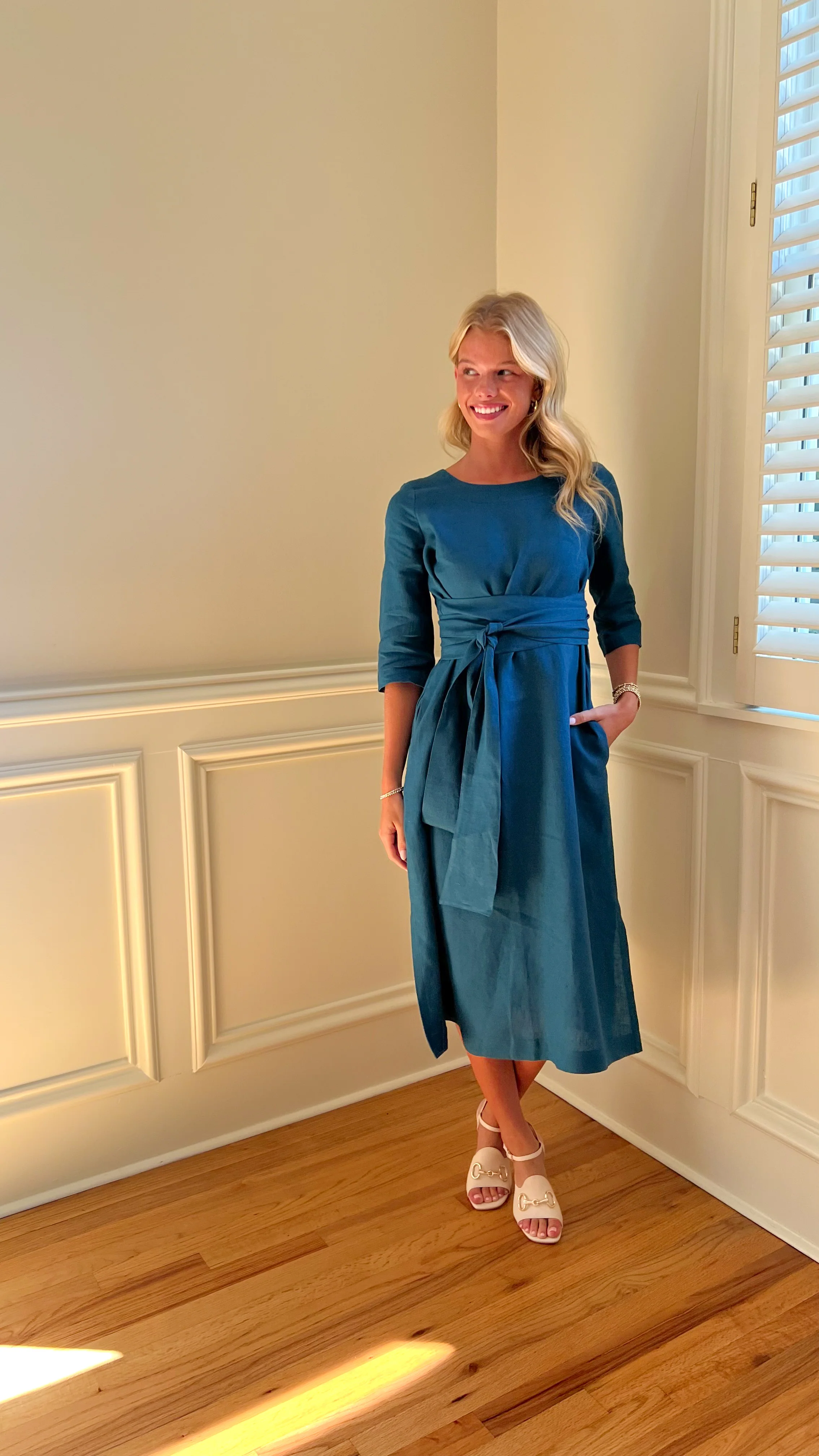 Dahlia Linen Wrap Dress - Image 4