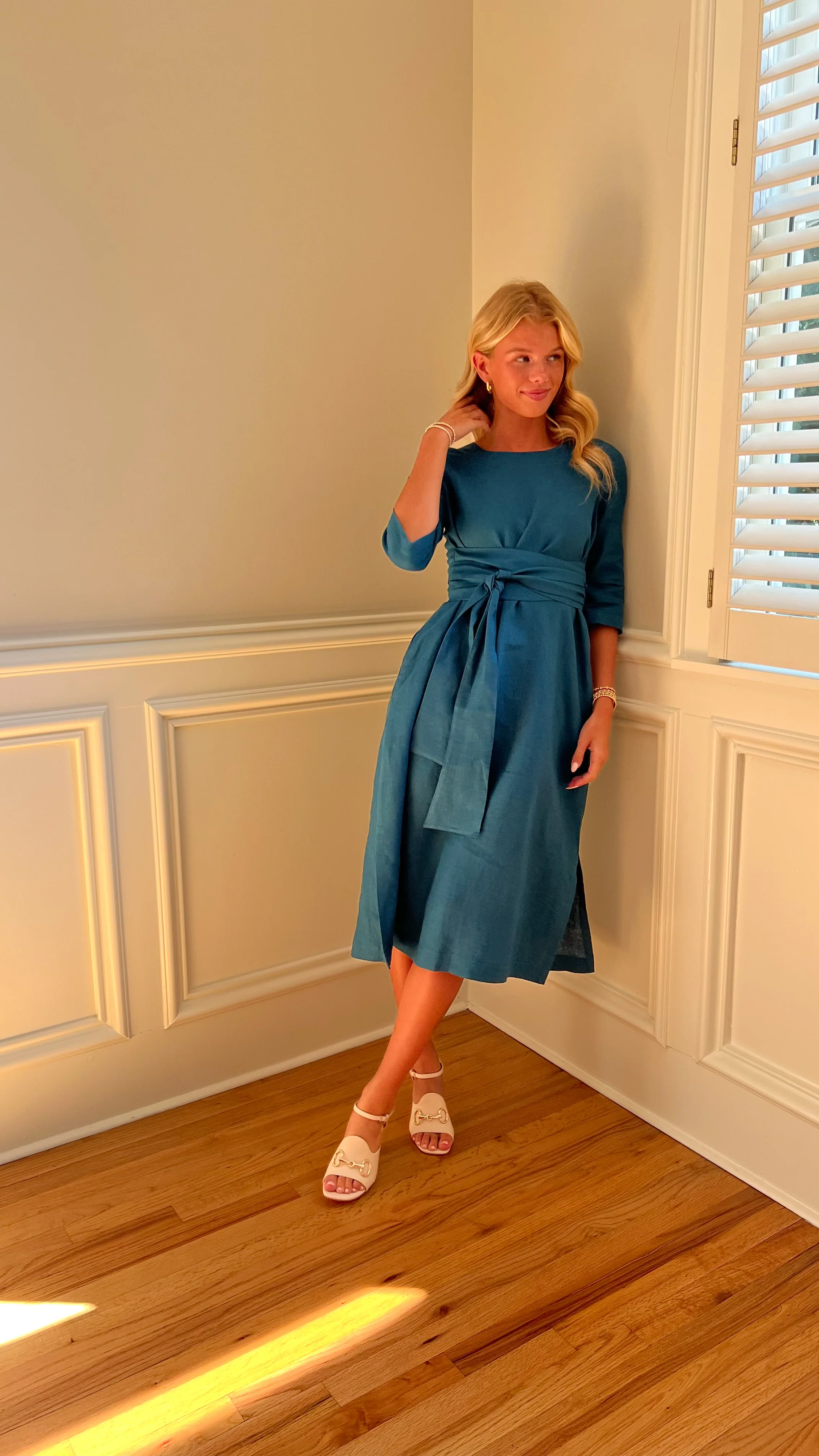 Dahlia Linen Wrap Dress - Image 5