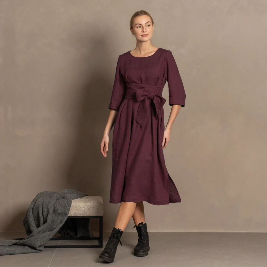 Dahlia Linen Wrap Dress - Image 6
