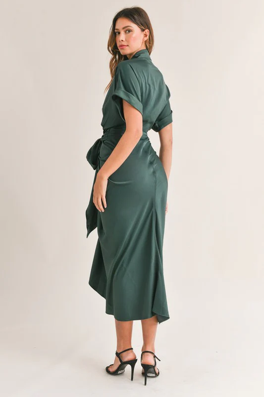 Malibu Dress Satin Short Sleeve - Image 5