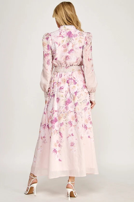 Pink Meadow Midi Dress - Image 3