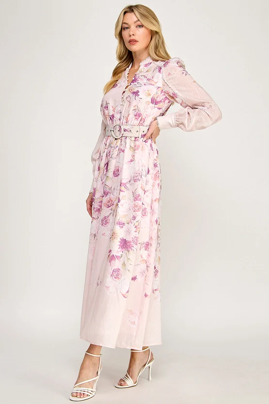 Pink Meadow Midi Dress - Image 4