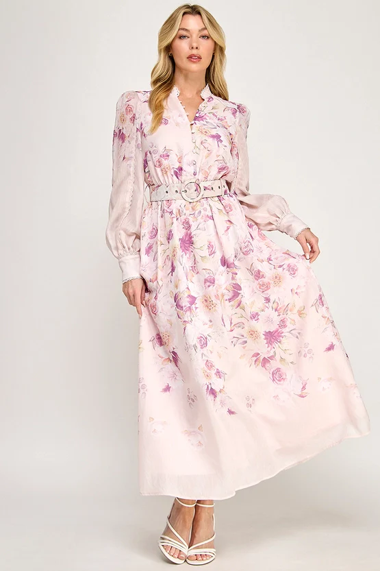 Pink Meadow Midi Dress - Image 5