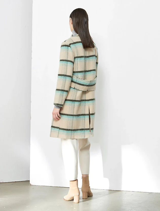 Plaid Fringed Coat - Image 3