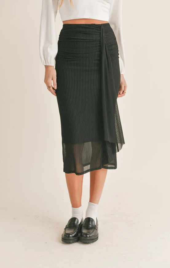 Royal Ruched Midi Skirt - Image 4