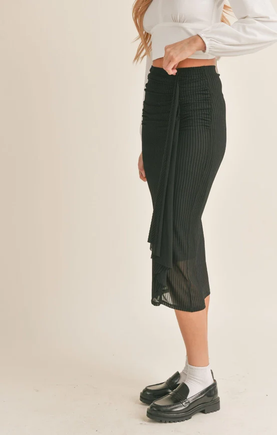 Royal Ruched Midi Skirt - Image 7
