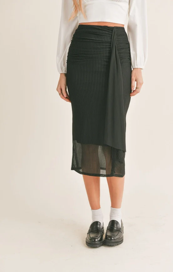 Royal Ruched Midi Skirt - Image 9