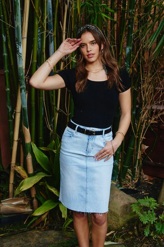 Lucky Charm Denim Skirt - Image 7