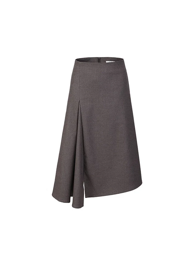 Asymmetrical Pleat Skirt - Image 4